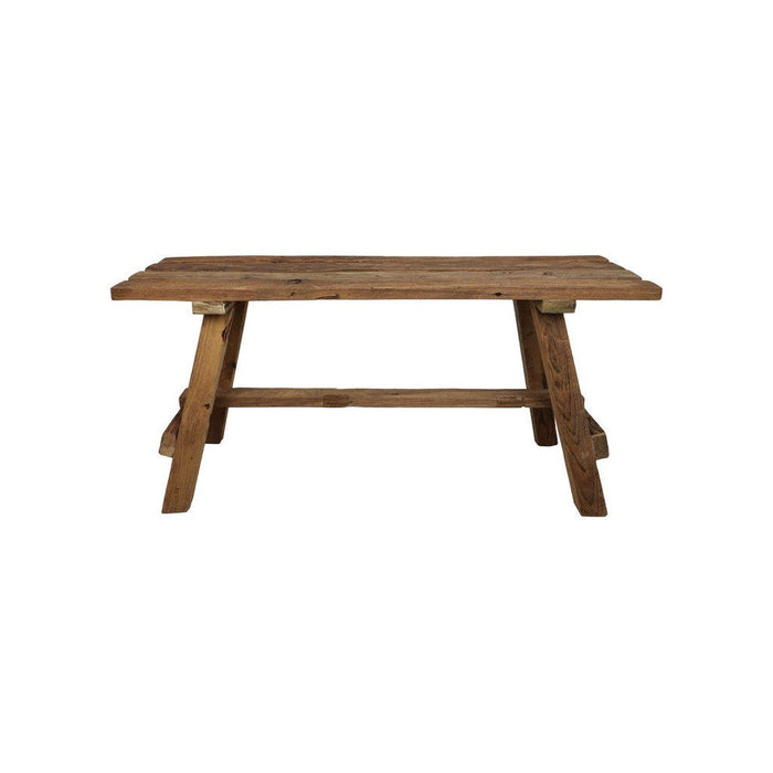 Decoratieve bank Napels - 100 - blank - teak-Eetkamerbanken-HSM Collection