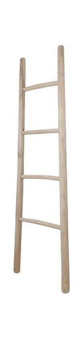 Decoratieve ladder - 35-45x5x150 - Naturel - Teak-Decoratief ladders-HSM Collection