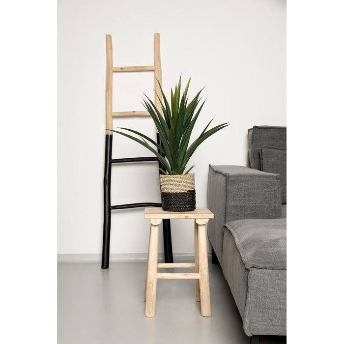 Decoratieve ladder - 45x4x150 - Naturel/zwart - Teak-Decoratief ladders-HSM Collection