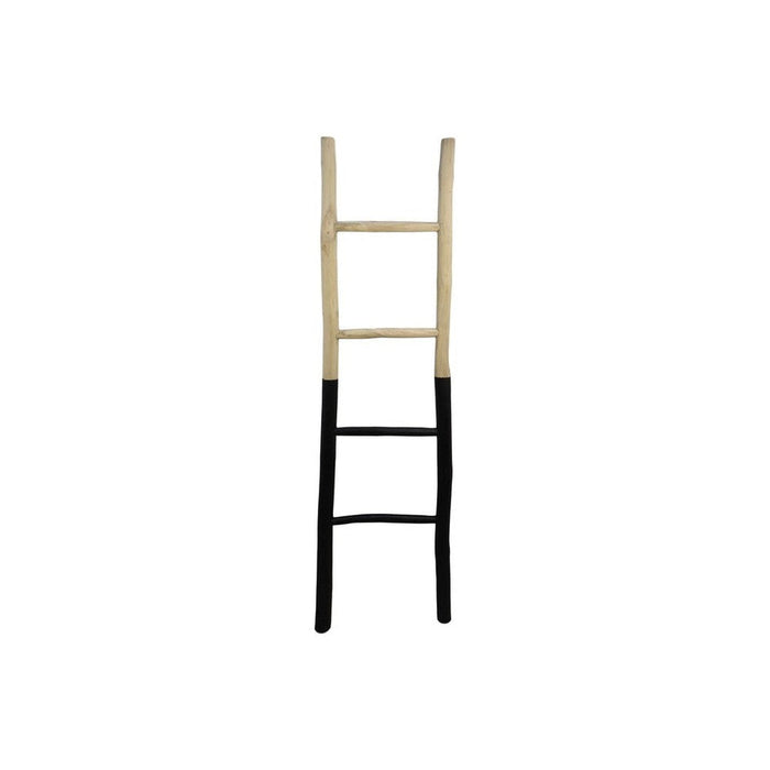 Decoratieve ladder - 45x4x150 - Naturel/zwart - Teak-Decoratief ladders-HSM Collection