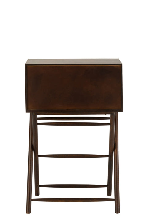 Desk Conie Mango Wood Dark Brown-Bureaus-J-Line