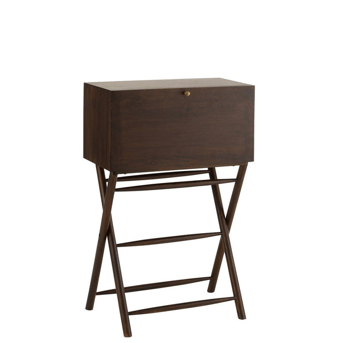 Desk Conie Mango Wood Dark Brown-Bureaus-J-Line