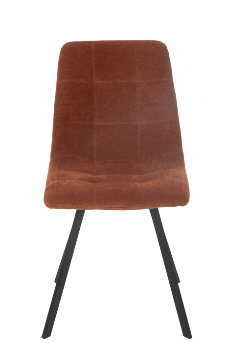 Dining Chair Clark Metal/Polyester Rust-Eetkamerstoelen-J-Line