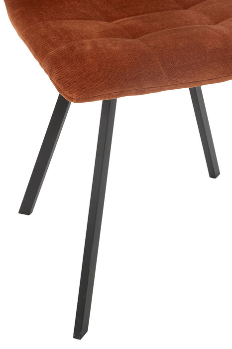 Dining Chair Clark Metal/Polyester Rust-Eetkamerstoelen-J-Line