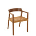 Dining Chair Square Open Webbing Teak Wood Brown-Eetkamerstoelen-J-Line