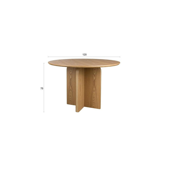 Dining Table Laurent Natural 120x120x75-Eettafels-Creating Home