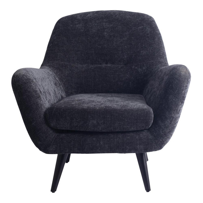 Donny Anthracite Fauteuil Zwart Wooden Legs-Fauteuils-PTMD