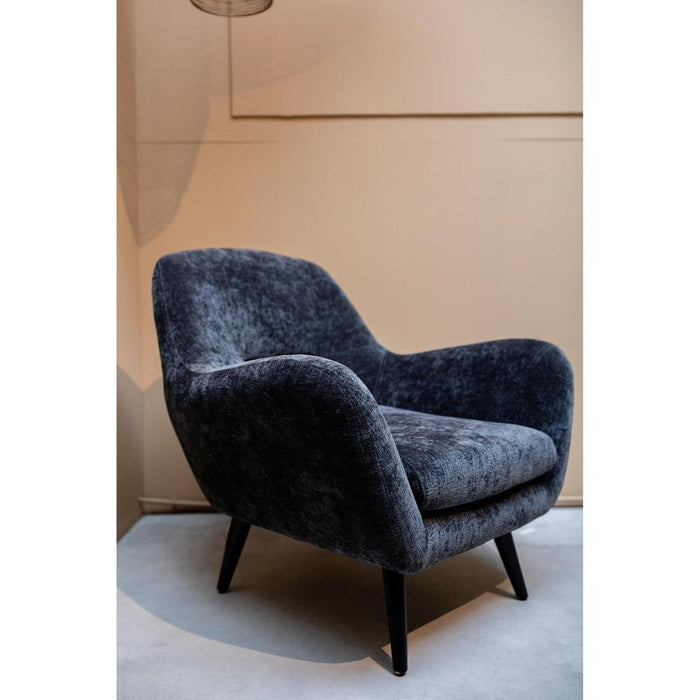 Donny Anthracite Fauteuil Zwart Wooden Legs-Fauteuils-PTMD