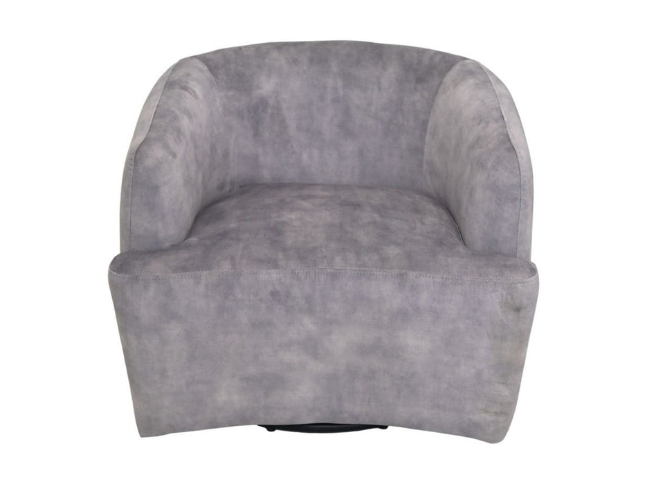 Draai fauteuil - Dolfijn grijs/zwart - Adore 180 - Velours/metaal-Fauteuils-HSM Collection