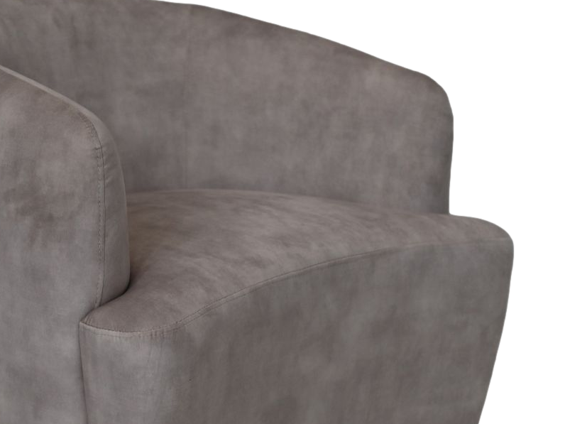 Draai fauteuil - Wit/zwart - Adore 01 - Velours/metaal-Fauteuils-HSM Collection