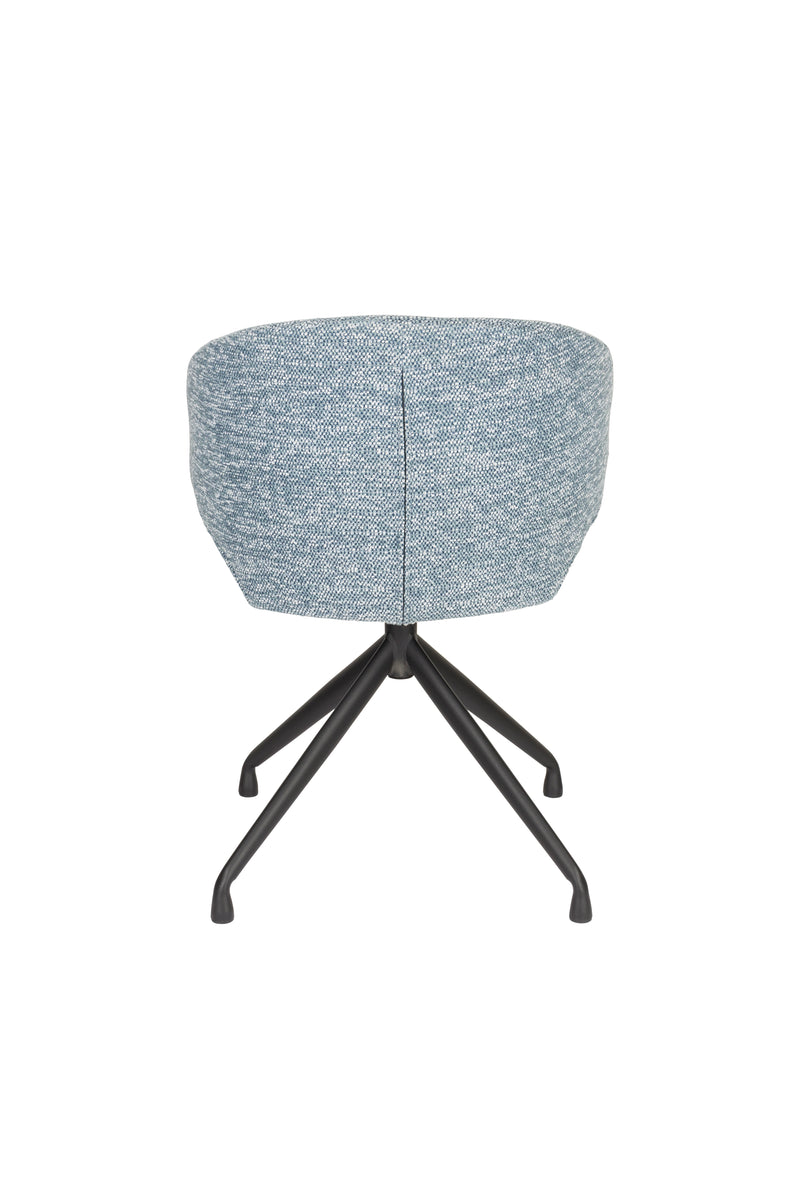 Draaibare Eetkamerstoel Balado Polyester Blauw 57x54.5-Eetkamerstoelen-Creating Home
