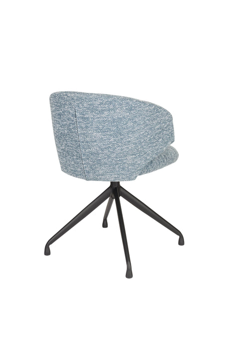 Draaibare Eetkamerstoel Balado Polyester Blauw 57x54.5 cm-Eetkamerstoelen-Creating Home