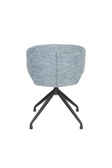 Draaibare Eetkamerstoel Balado Polyester Blauw 57x54.5 cm-Eetkamerstoelen-Creating Home