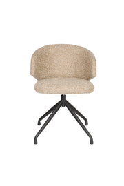 Draaibare Eetkamerstoel Balado Polyester Bruin 57x54.5-Eetkamerstoelen-Creating Home