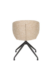 Draaibare Eetkamerstoel Balado Polyester Bruin 57x54.5-Eetkamerstoelen-Creating Home