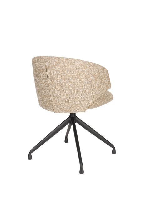 Draaibare Eetkamerstoel Balado Polyester Bruin 57x54.5 cm-Eetkamerstoelen-Creating Home