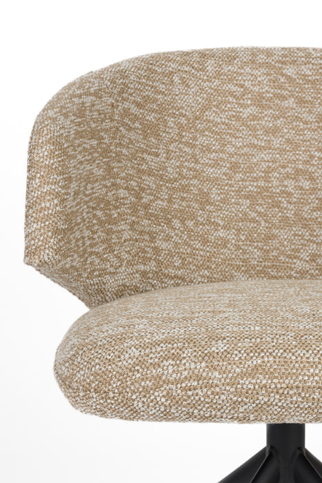 Draaibare Eetkamerstoel Balado Polyester Bruin 57x54.5 cm-Eetkamerstoelen-Creating Home