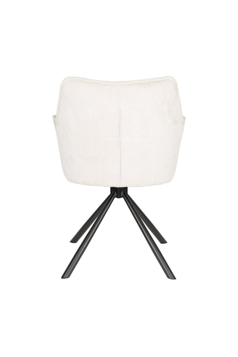Draaibare Eetkamerstoel Kodak Polyester Beige 62x66 cm-Eetkamerstoelen-Creating Home