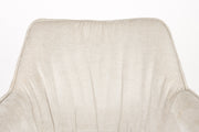 Draaibare Eetkamerstoel Kodak Polyester Beige 62x66 cm-Eetkamerstoelen-Creating Home
