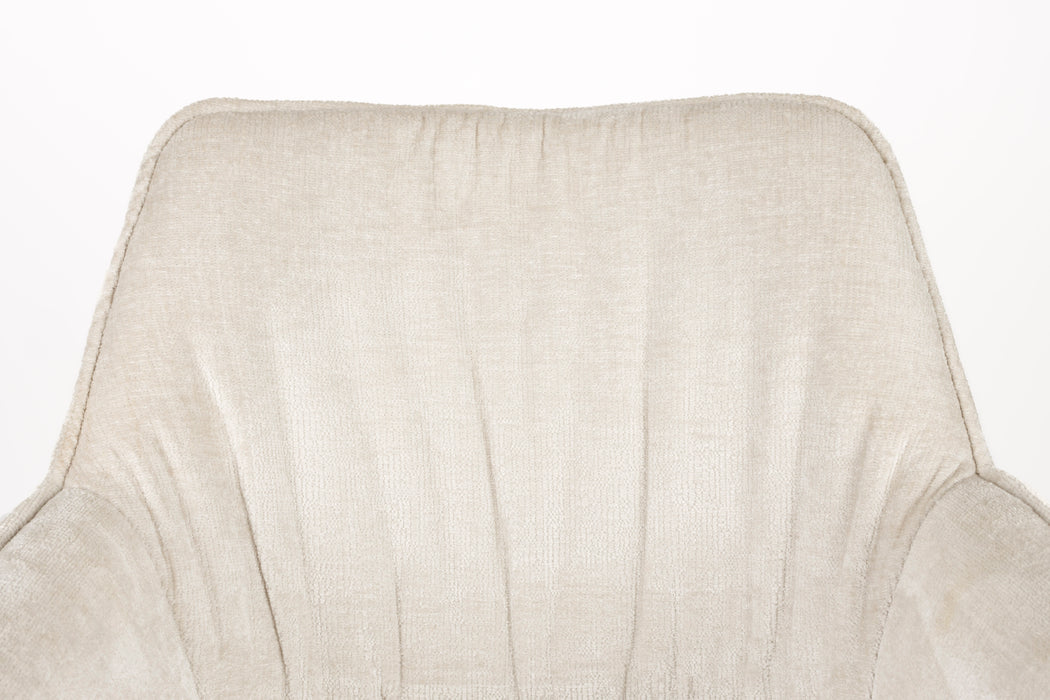 Draaibare Eetkamerstoel Kodak Polyester Beige 62x66 cm-Eetkamerstoelen-Creating Home