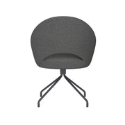 Draaibare Eetkamerstoel Mick Grijs Polyester Grijs 60x56-Eetkamerstoelen-Creating Home