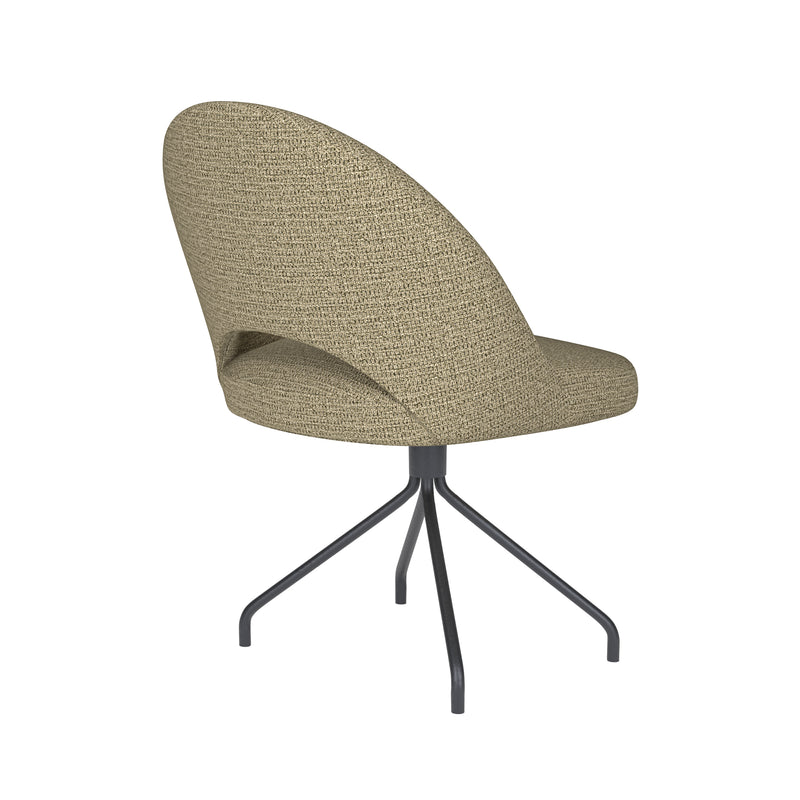 Draaibare Eetkamerstoel Mick Groen Polyester Groen-Eetkamerstoelen-Creating Home