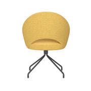 Draaibare Eetkamerstoel Mick Ochre Polyester Geel 60x56-Eetkamerstoelen-Creating Home