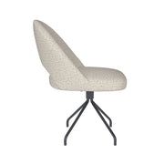 Draaibare Eetkamerstoel Mick Off-white Polyester Beige-Eetkamerstoelen-Creating Home