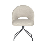 Draaibare Eetkamerstoel Mick Off-white Polyester Beige-Eetkamerstoelen-Creating Home