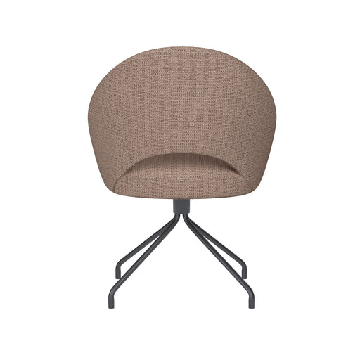 Draaibare Eetkamerstoel Mick Taupe Polyester Taupe-Eetkamerstoelen-Creating Home