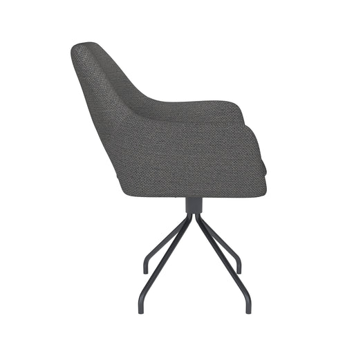 Draaibare Eetkamerstoel Mos Grijs Polyester Grijs 59x59-Eetkamerstoelen-Creating Home