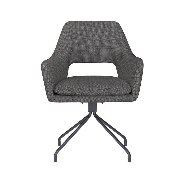 Draaibare Eetkamerstoel Mos Grijs Polyester Grijs 59x59 cm-Eetkamerstoelen-Creating Home