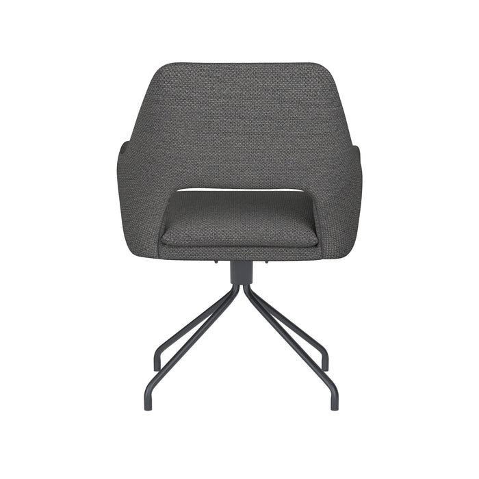 Draaibare Eetkamerstoel Mos Grijs Polyester Grijs 59x59 cm-Eetkamerstoelen-Creating Home