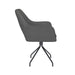 Draaibare Eetkamerstoel Mos Grijs Polyester Grijs 59x59 cm-Eetkamerstoelen-Creating Home