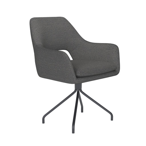 Draaibare Eetkamerstoel Mos Grijs Polyester Grijs 59x59 cm-Eetkamerstoelen-Creating Home