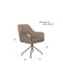 Draaibare Eetkamerstoel Mos Ochre Polyester Geel 59x59 cm-Eetkamerstoelen-Creating Home