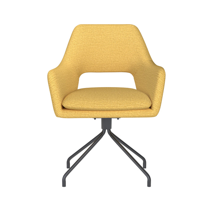 Draaibare Eetkamerstoel Mos Ochre Polyester Geel 59x59 cm-Eetkamerstoelen-Creating Home