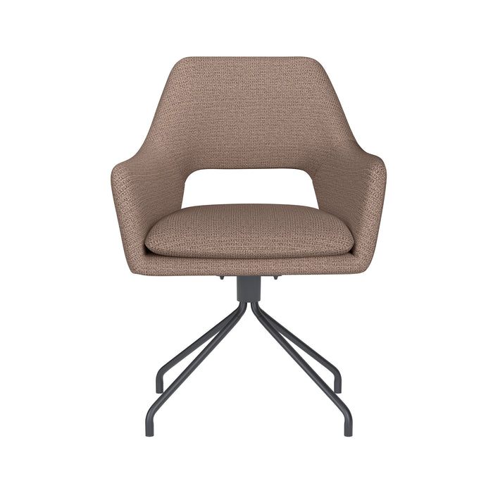 Draaibare Eetkamerstoel Mos Taupe Polyester Taupe 59x59 cm-Eetkamerstoelen-Creating Home