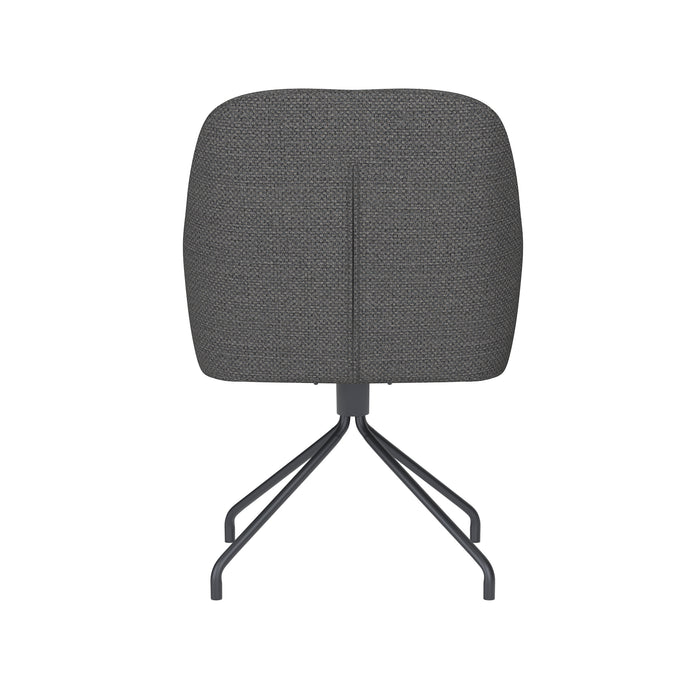 Draaibare Eetkamerstoel Otis Grijs Polyester Grijs 62x59 cm-Eetkamerstoelen-Creating Home
