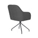 Draaibare Eetkamerstoel Otis Grijs Polyester Grijs 62x59 cm-Eetkamerstoelen-Creating Home