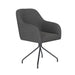 Draaibare Eetkamerstoel Otis Grijs Polyester Grijs 62x59 cm-Eetkamerstoelen-Creating Home
