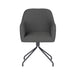 Draaibare Eetkamerstoel Otis Grijs Polyester Grijs 62x59 cm-Eetkamerstoelen-Creating Home