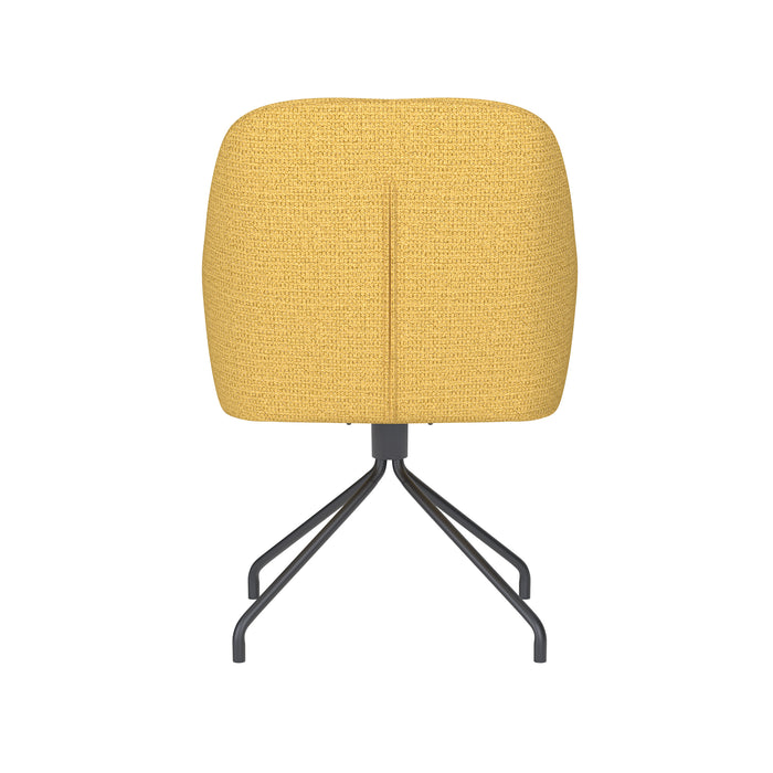 Draaibare Eetkamerstoel Otis Ochre Polyester Geel 62x59 cm-Eetkamerstoelen-Creating Home