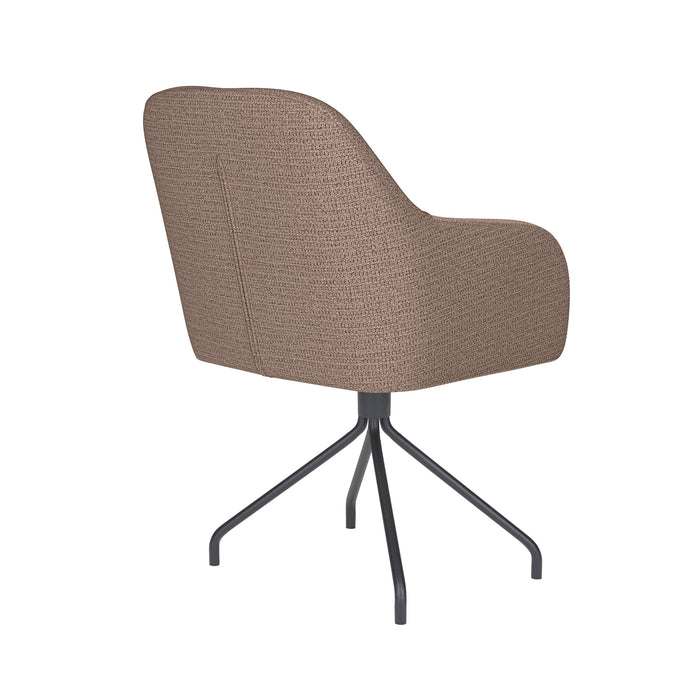 Draaibare Eetkamerstoel Otis Taupe Polyester Taupe-Eetkamerstoelen-Creating Home