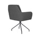Draaibare Eetkamerstoel Pete Grijs Polyester Grijs 62x63 cm-Eetkamerstoelen-Creating Home