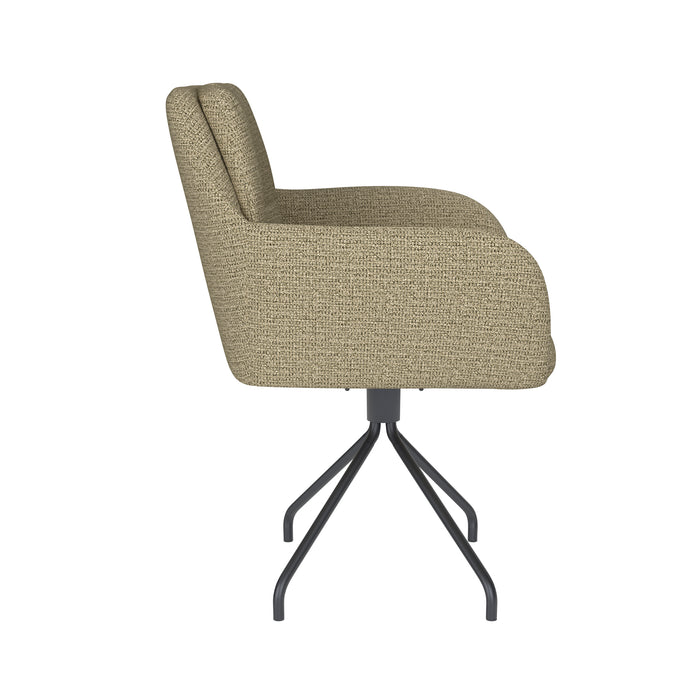 Draaibare Eetkamerstoel Pete Groen Polyester Groen-Eetkamerstoelen-Creating Home