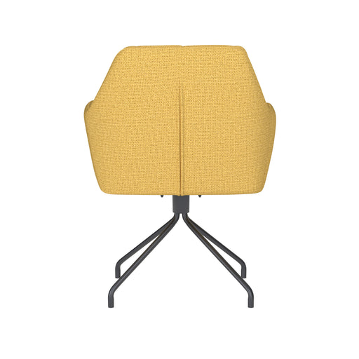 Draaibare Eetkamerstoel Pete Ochre Polyester Geel 62x63-Eetkamerstoelen-Creating Home