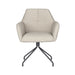 Draaibare Eetkamerstoel Pete Off-white Polyester Beige-Eetkamerstoelen-Creating Home
