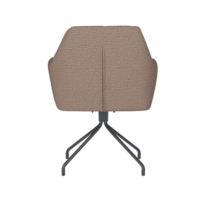Draaibare Eetkamerstoel Pete Taupe Polyester Taupe-Eetkamerstoelen-Creating Home