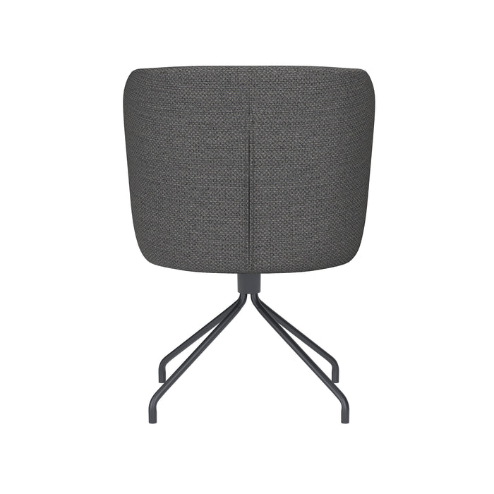 Draaibare Eetkamerstoel Stan Grijs Polyester Grijs 57x53 cm-Eetkamerstoelen-Creating Home